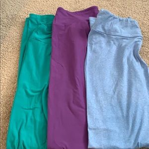 Solid one side leggings